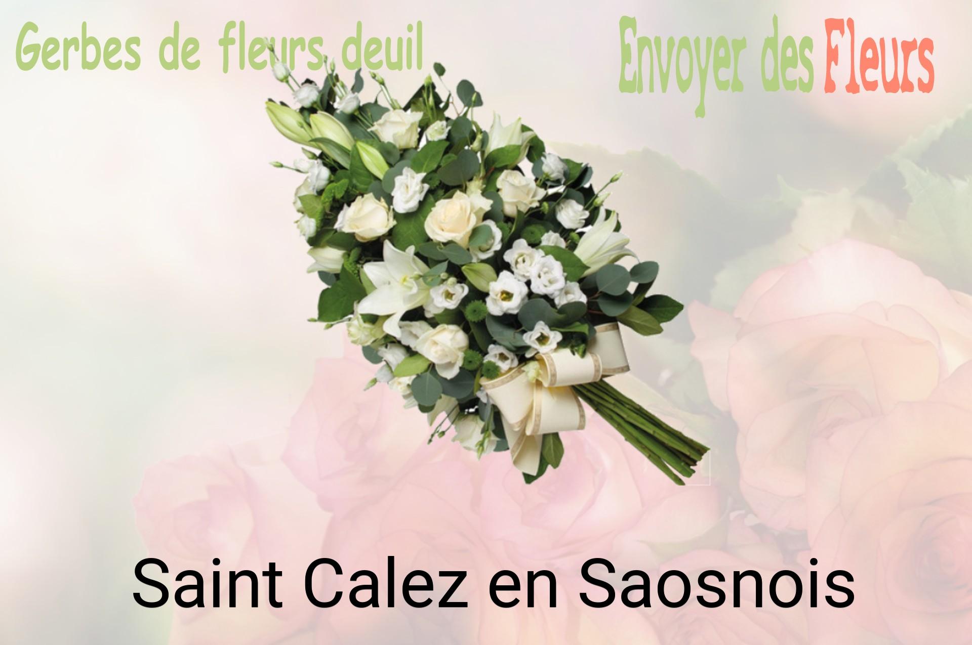 Gerbe de fleurs de deuil livrée à Saint-Calez-en-Saosnois